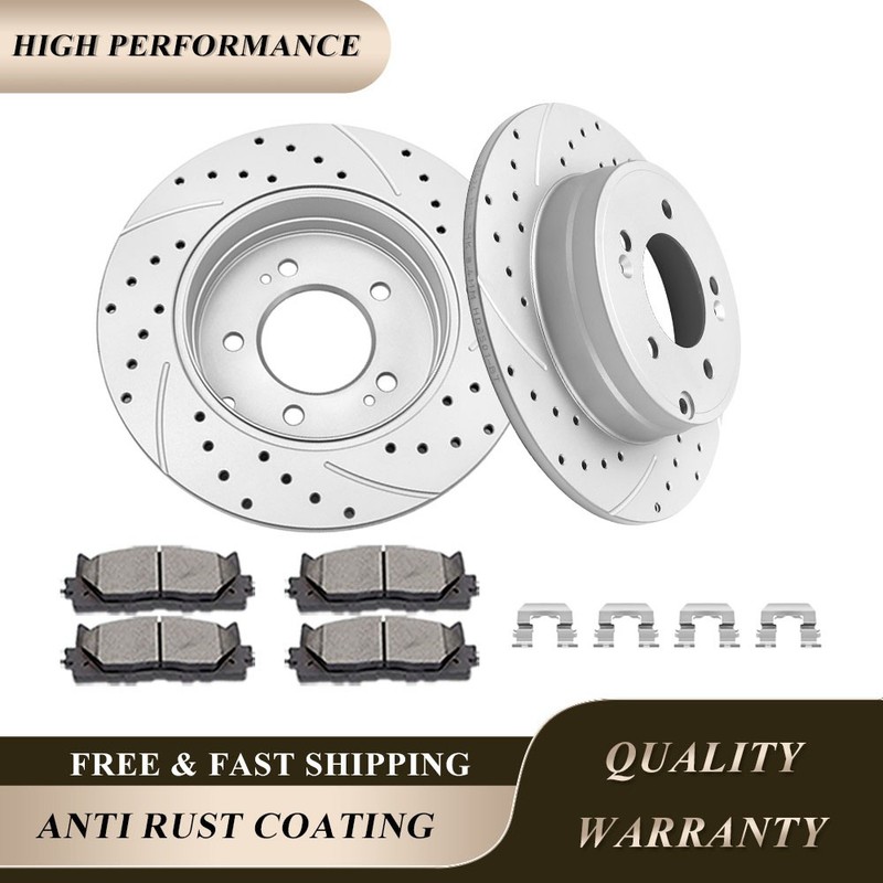 284mm Rear Rotors Brake Ceramic Pads Brake Kit Fit for Hyundai Sonata Kia Optima