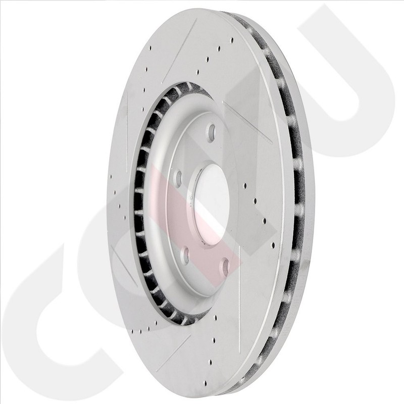Front Drill & Slot Brake Rotors Discs For Dodge Journey 14 13 14 15 16 17 Set gallery
