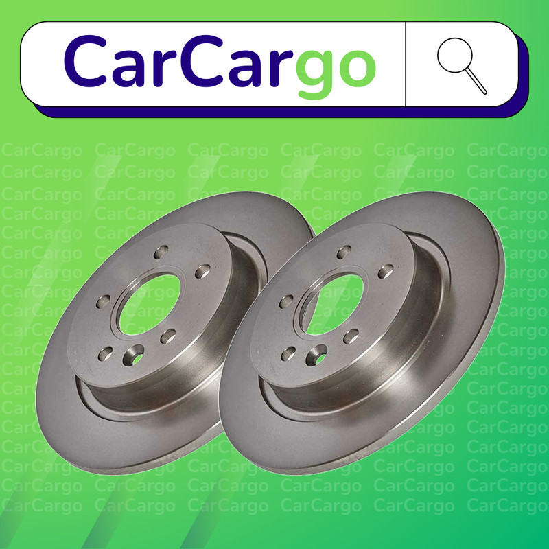Premium Solid Rear Brake Discs Pair For Volvo V50 1.8 2004-2010 280 mm