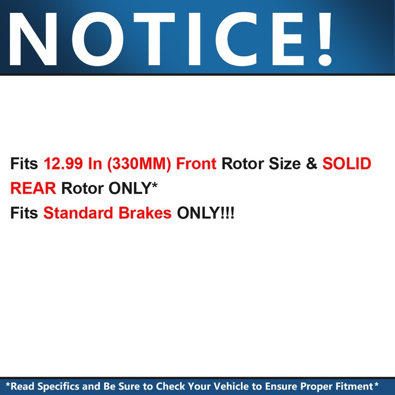 330mm Front Rear Rotors + Brake Pads for 2011-2018 Dodge Durango Grand Cherokee gallery