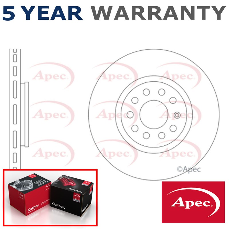 Apec Front Brake Disc Fits Audi A4 2000-2009 A6 1997-2005 VW Passat 2000-2005