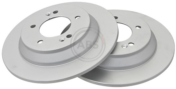 ABS 18397 Rear Brake Discs Pair 284mm Solid Fits Hyundai Kia Carens Kona Seltos