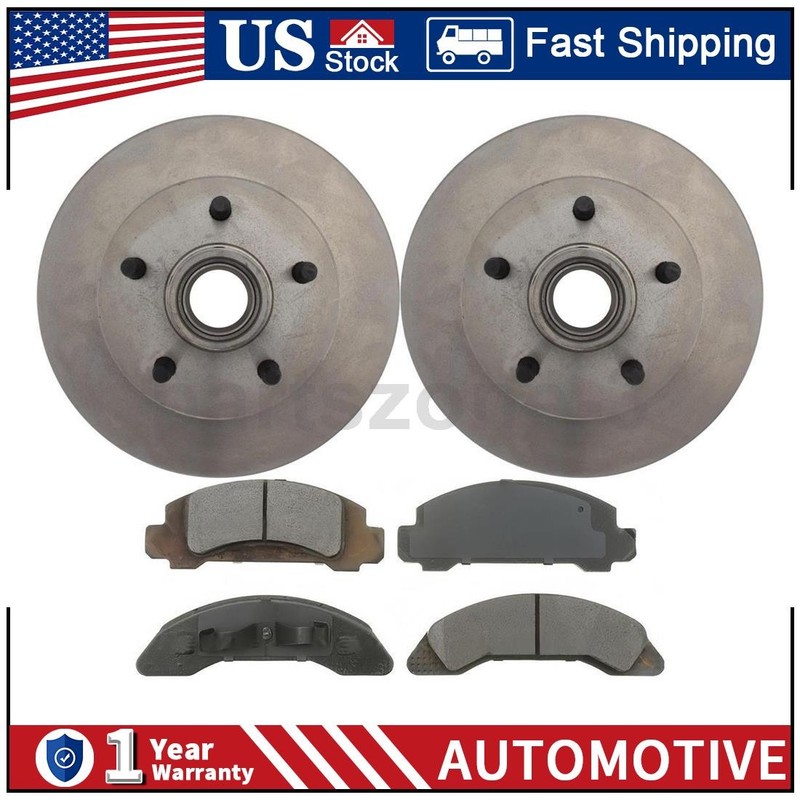 Front Brake Rotor Brake Pad 3PC for Ford Aerostar 2.3L 1986 1987