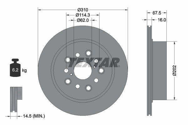 Textar 92185703 Brake Disc for Lexus gallery