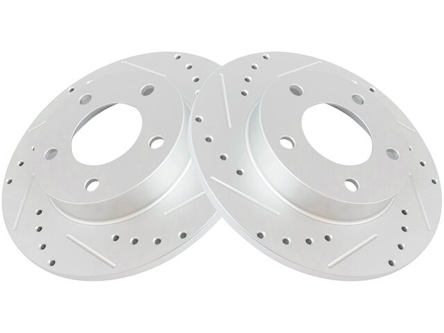 Rear TRQ Brake Rotor Set fits Mazda Protege5 2002-2003 62RCMX