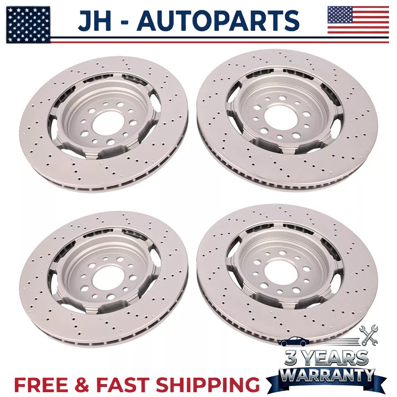 4X Front &Rear Brake Rotors For 2017-2024 Alfa Romeo Giulia Stelvio Quadrifoglio