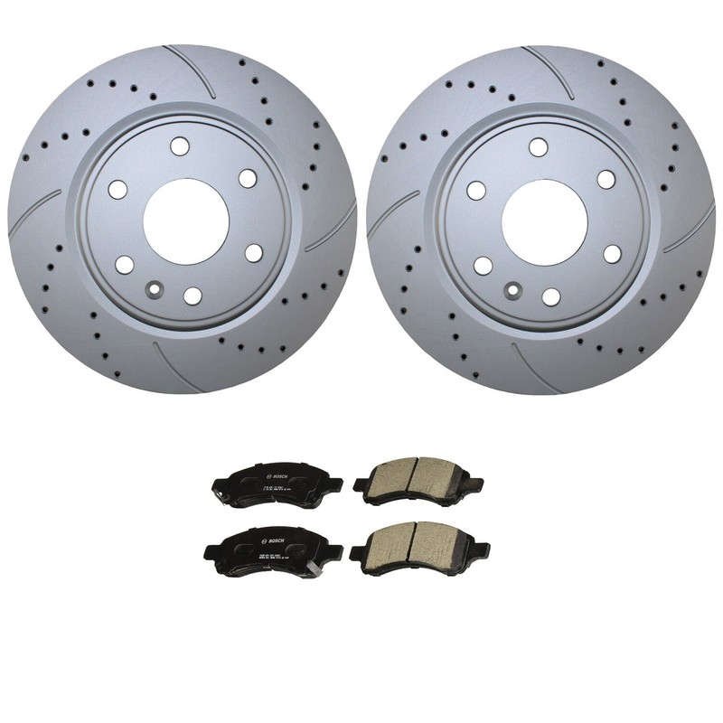 Front Brake Kit 325mm Drill Rotors Bosch Ceramic Pads For Buick Chevy GMC Saturn gallery