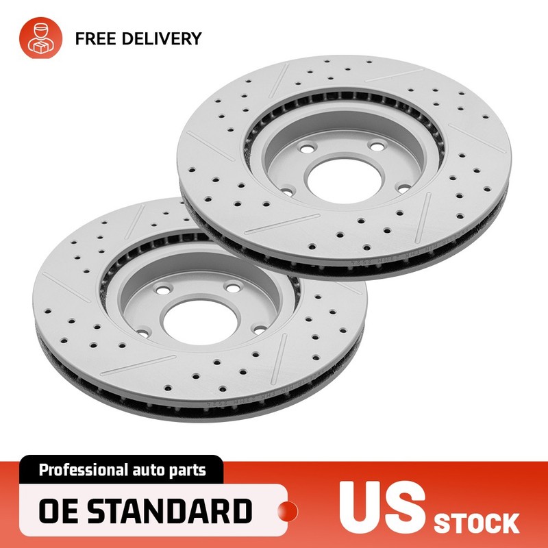 Front Drilled Brake Rotors for Mazda 3 AWD 2019 2020 2021-2025 CX-30 2020-2022
