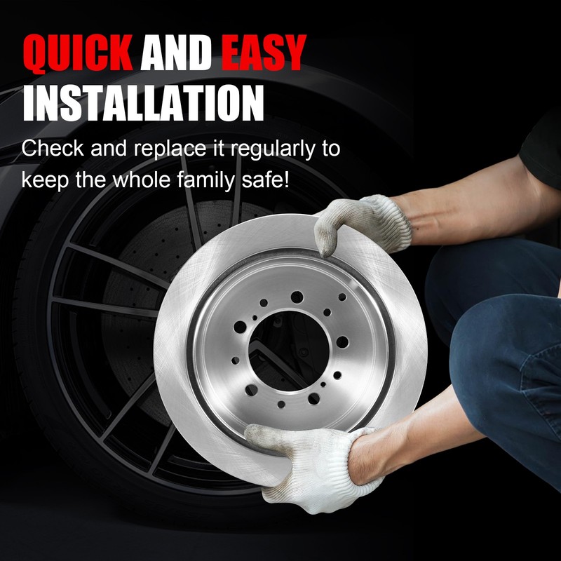 For Land Cruiser Tundra Sequoia LX570 Rear Brake Disc Rotors Ceramic Brake Pads gallery