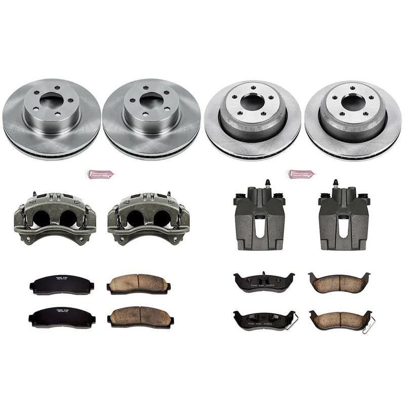 Powerstop 304mm Front 295.2mm Rear Discs Calipers Pads Kit for 10-11 Ranger 4WD gallery