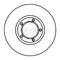 Fits Ford Transit 1991-2000 1x Brake Disc Front Borg & Beck gallery