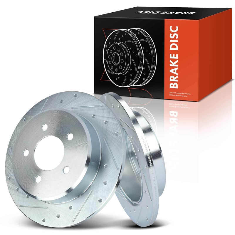 2pcs 290mm Rear Drilled Brake Rotors for Chrysler Town & Country Dodge Plymouth