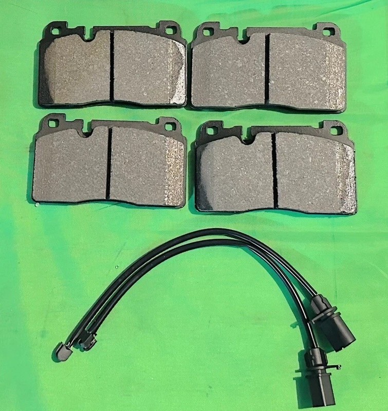 Textar For Porsche Macan 2015-2021 Front Brake Pads and Sensors Black Caliper