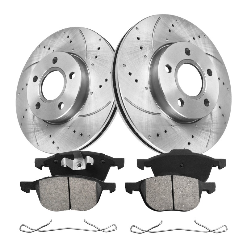 For 2012 - 2018 Ford Focus Volvo C30 S40 Front Disc Rotors Ceramic Brakes Pads gallery