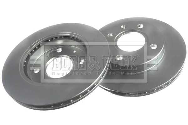 Borg & Beck BBD4025 Front Brake Discs Pair 240mm Vented Fits Ford Courier Escort gallery