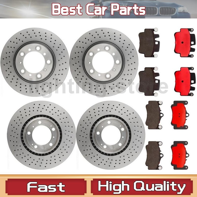 Front+Rear Brake Pads and Disc Rotors full set Fits Porsche 911 3.6L 3.8L