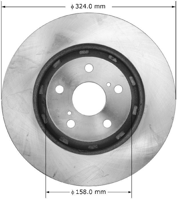 Bendix Friction Front Disc Brake Rotor for 2009-2016 Toyota Venza (PRT5912)