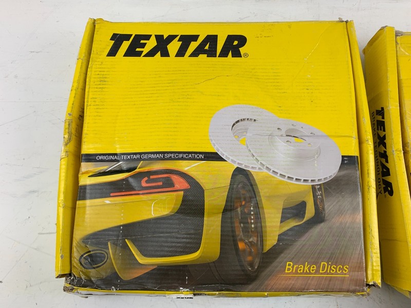 Pair Textar Pro+ Front Disc Brake Rotors 92057605 for Audi 100 A4 A6 / VW Passat gallery