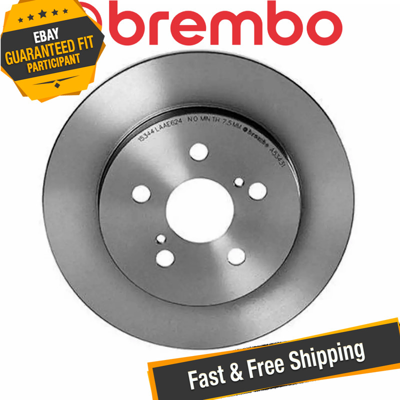 Brembo 08.A534.31 259mm Rear Disc Brake Rotor for 2010-2022 Toyota Prius