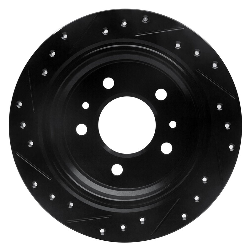 For BMW 524td 85-86 Brake Rotor eLINE Drilled & Slotted 1-Piece Rear Passenger gallery