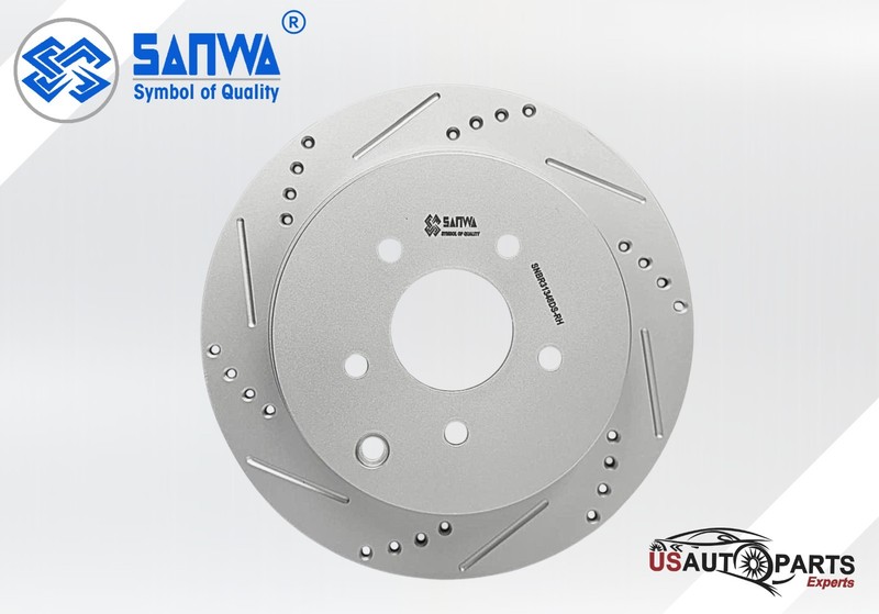 SANWA REAR RH BRAKE ROTOR VENTED & GEOMET COATED D&S 308mm FOR NISSAN QX60 13-24