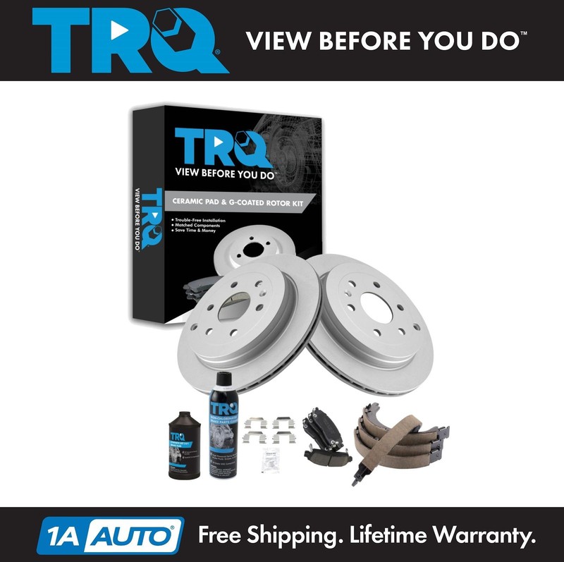 TRQ Rear Brake Pad & Rotor Kit Fits 2007-2017 Buick Chevrolet GMC Saturn
