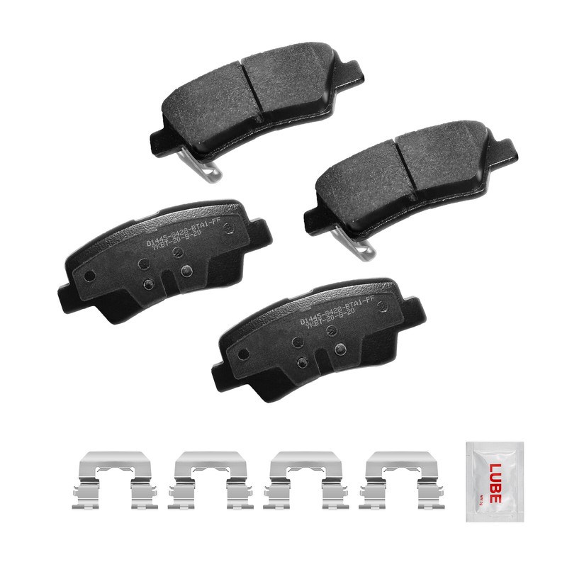 Rear Disc Rotors + Ceramic Brake Pads for 2011 - 2015 Hyundai Sonata Kia Optima gallery