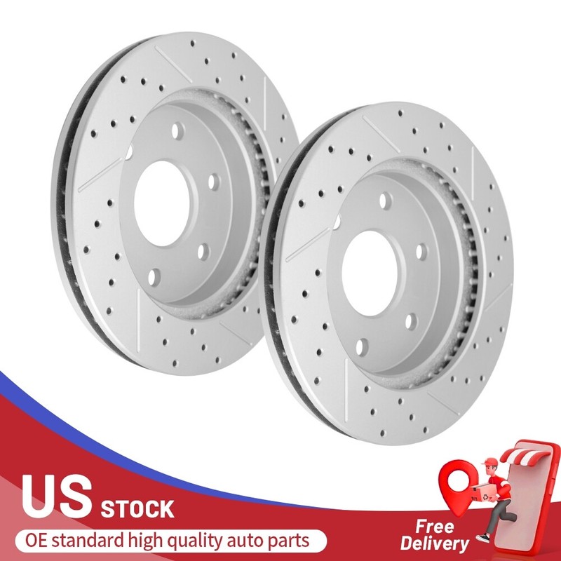 305mm Front Disc Brake Rotors Set For Chevy Silverado 1500 GMC Sierra 1500