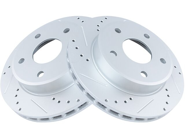 TRQ 22MM59X Front Brake Rotor Set Fits 2006-2009 Mitsubishi Raider