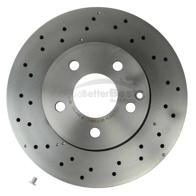 One New Brembo Disc Brake Rotor Front 09A61351 for Mercedes MB C250 C300