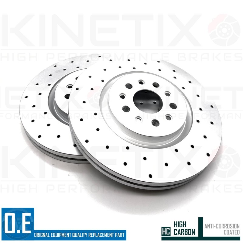 FOR MASERATI LEVANTE 3.0 D 3.0 Q4 DRILLED FRONT REAR BRAKE DISCS 345mm 330mm gallery