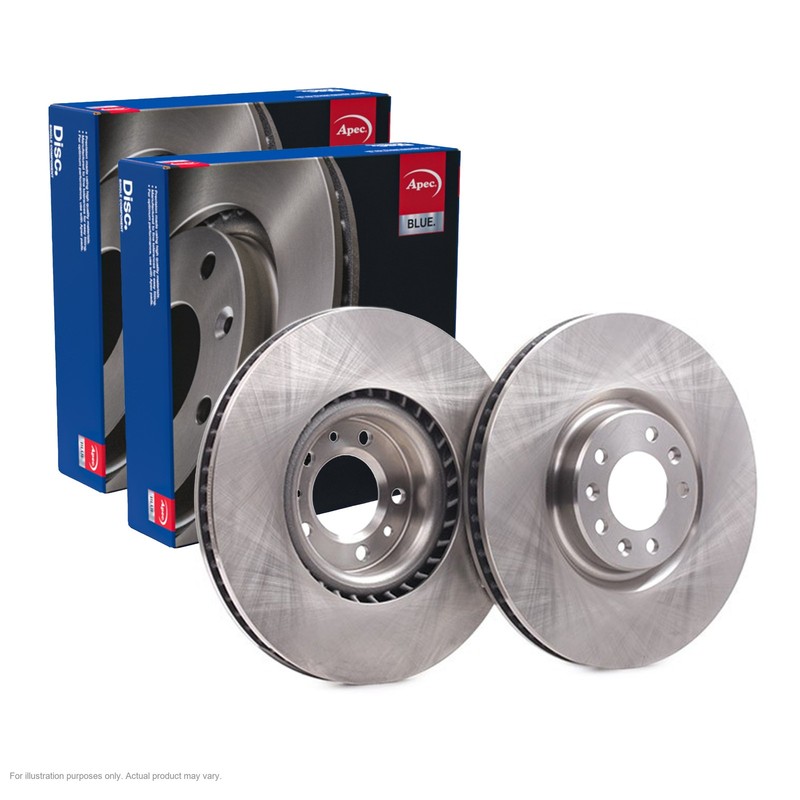 2X APEC Front Brake Discs for PEUGEOT 508 II 2018- 330mm Vented SDK6996