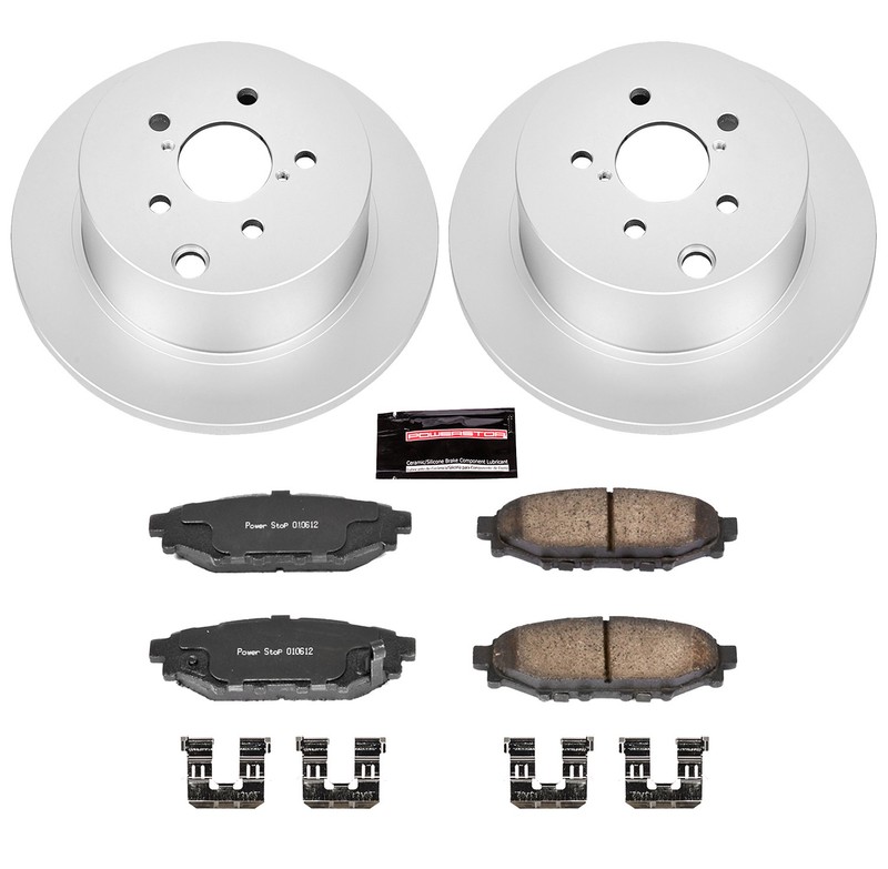 Power Stop for 16-18 Subaru Crosstrek Rear Z17 Evolution Geomet Coated Brake Kit