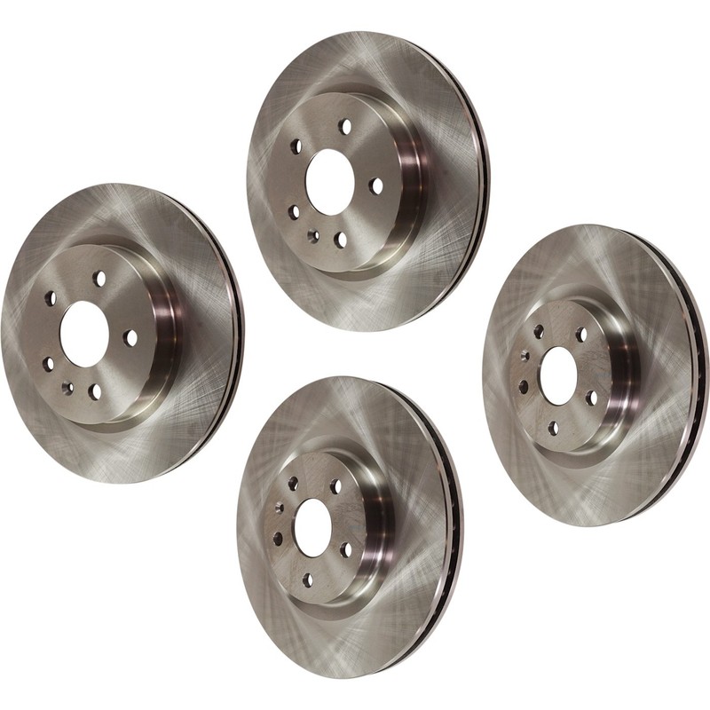 Front and Rear Disc Brake Rotors For 2014-2017 Buick Regal Brembo Front Caliper