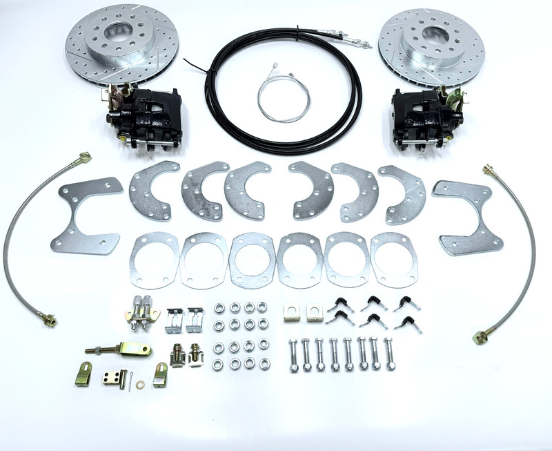 UNIVERSAL FORD 8″ AND 9″ REAR END BRAKE HIGH PERFORMANCE 11″ DISC E-BRAKE KIT