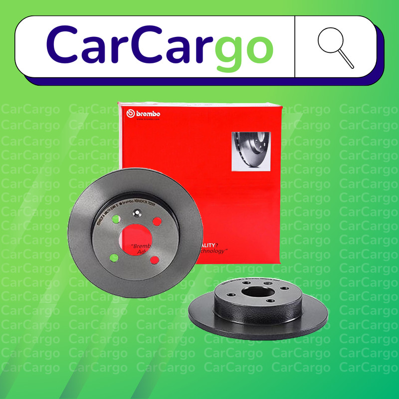 Brembo Solid Rear Brake Discs Vauxhall Meriva 1.4 16V Twinport 2003-2010 240 mm