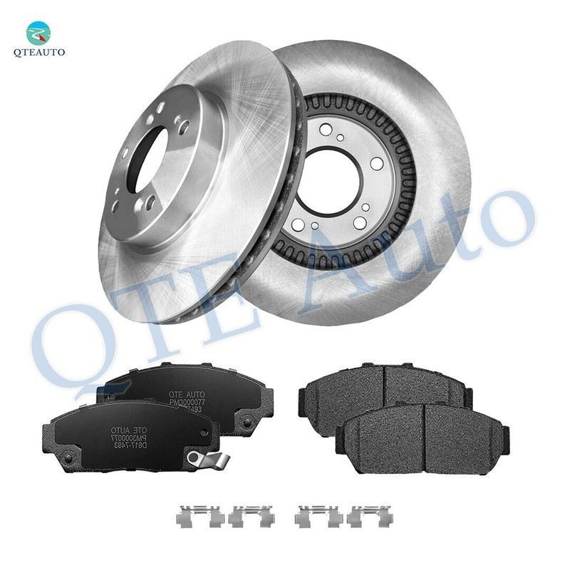 Set 6 Front 282mm Brake Disc Rotors-Ceramic Brake Pad Kit For 1997 Acura Integra