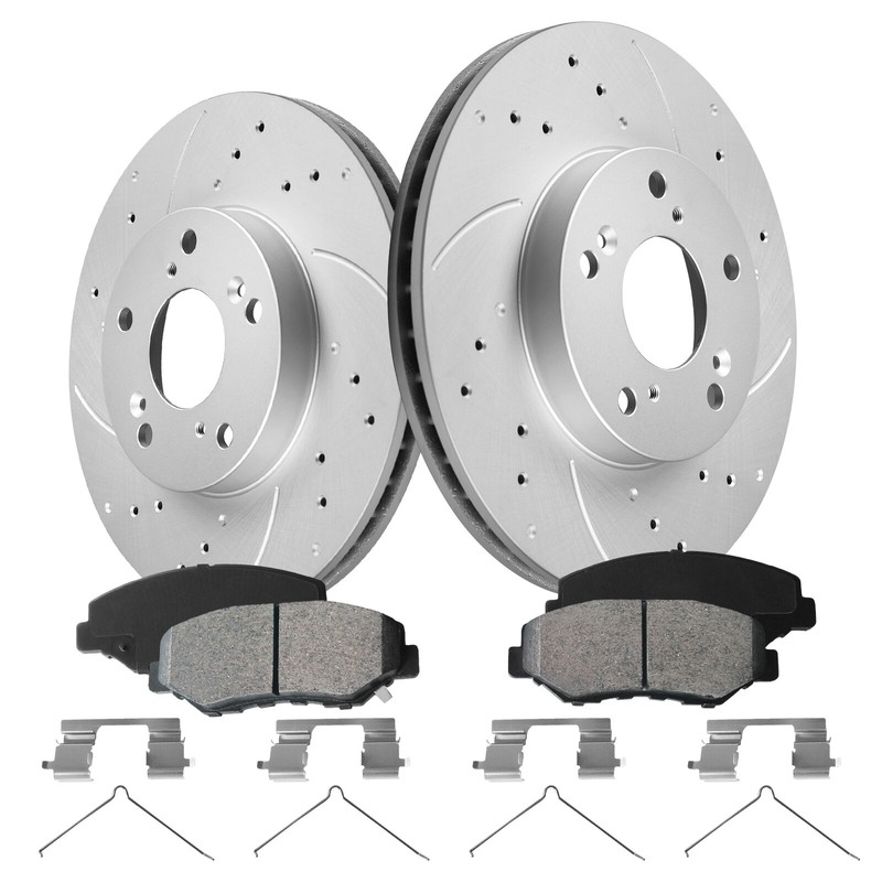 Front & Rear Brake Rotors + Ceramic Pads For 2013-2015 Honda Civic & Acura ILX gallery