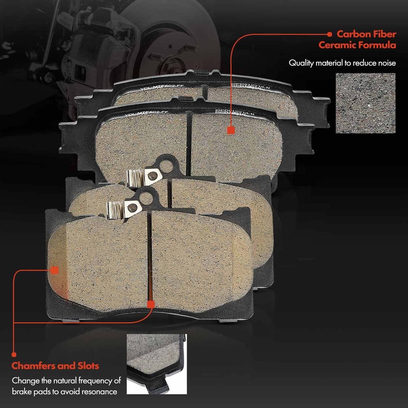 Front & Rear Disc Brake Rotors & Brake Pads for Lexus GS300 GS450h IS350 RC200t gallery