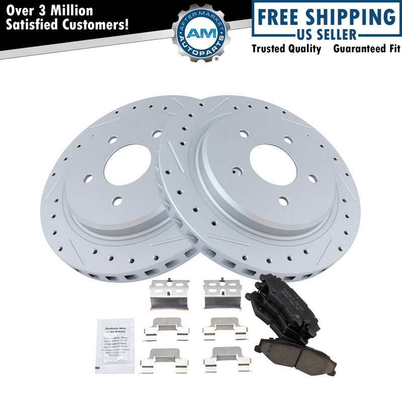 Performance Rear Brake Pad & Rotor Kit Performance Fits Cadillac Chevrolet