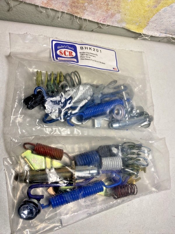 Shafers SCR 1967 1968 1969 Chevrolet Camaro Brake Hardware Kit Rear Only