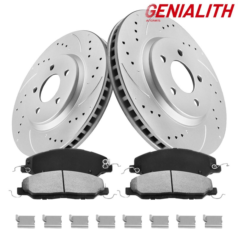 Front Brake Rotors + Ceramic Pads for 2011 2012 2013 2014 Ford Mustang BASE 3.7L