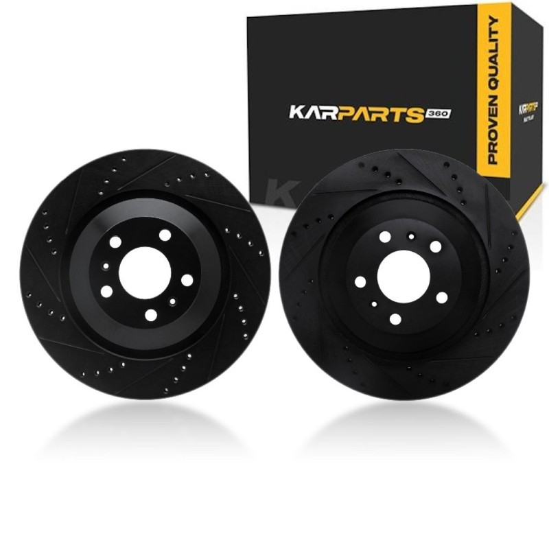 For Audi Q8/SQ8 e-tron Sportback 2024 Rotor Set | Black | Drilled And Slotted