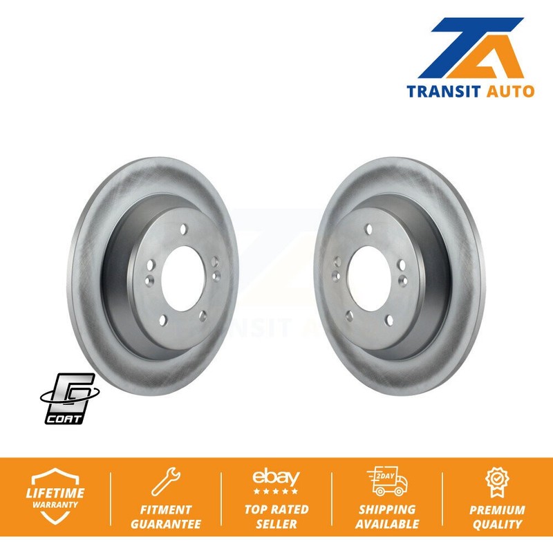 Rear Coated Disc Brake Rotors Pair For 2014-2017 Kia Rondo KG-100683