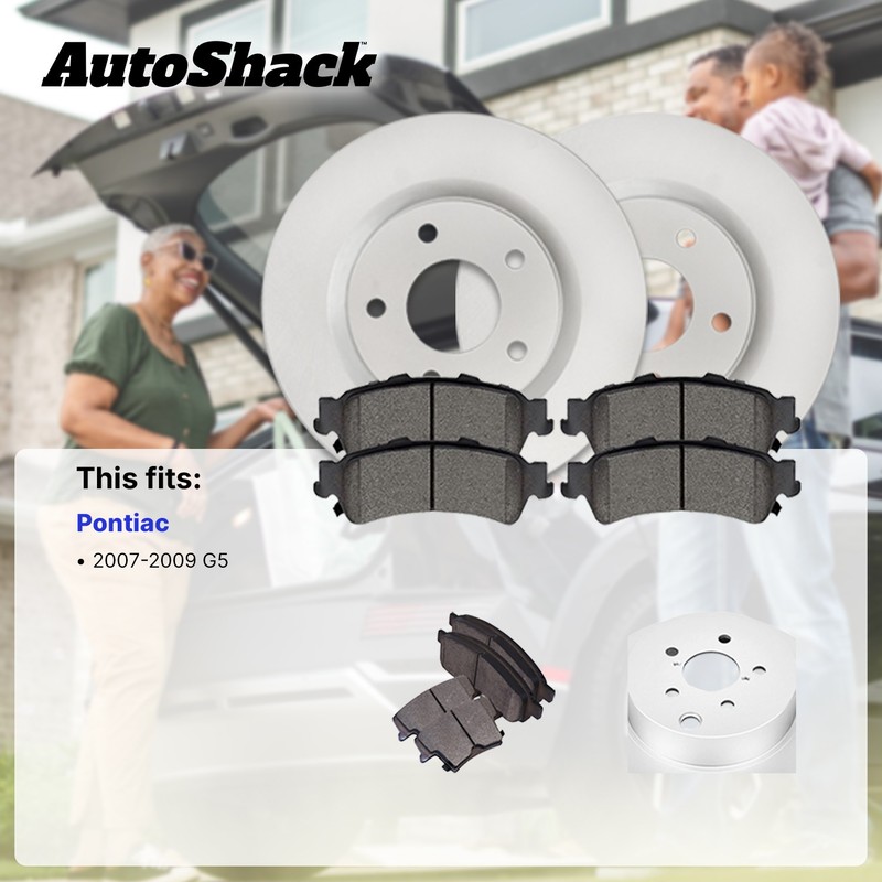 Front Brake Rotors Ceramic Pads Hubs for Pontiac, G5 2007-2009, FWD L4 2.2L 2.4L gallery