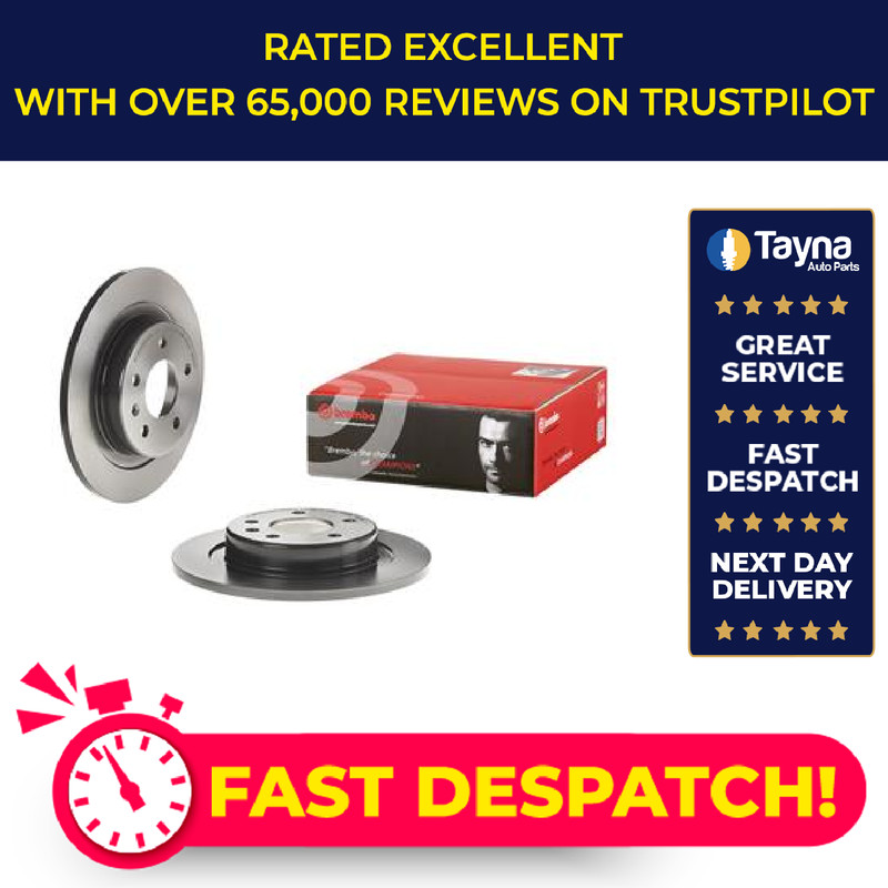 2x Brake Discs Pair Solid fits VAUXHALL INSIGNIA B 2.0 Rear 2020 on F20SHT 288mm