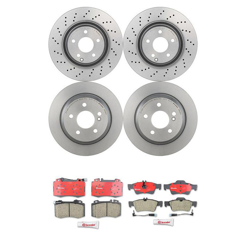 For MB W211 Sport Pkg Brembo Front Rear Full Brake Kit Disc Rotors Ceramic Pads gallery