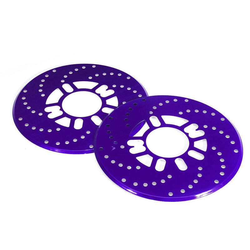 Purple Aluminum Car Wheel Brake Disc Cover Decor Rotor Cross Drilled Kit 2PCS gallery