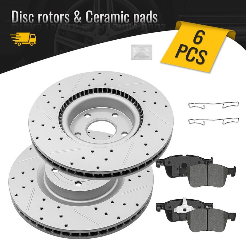 Front Disc Rotors Ceramic Brake Pads for 2020 – 2024 Ford Escape Lincoln Corsair