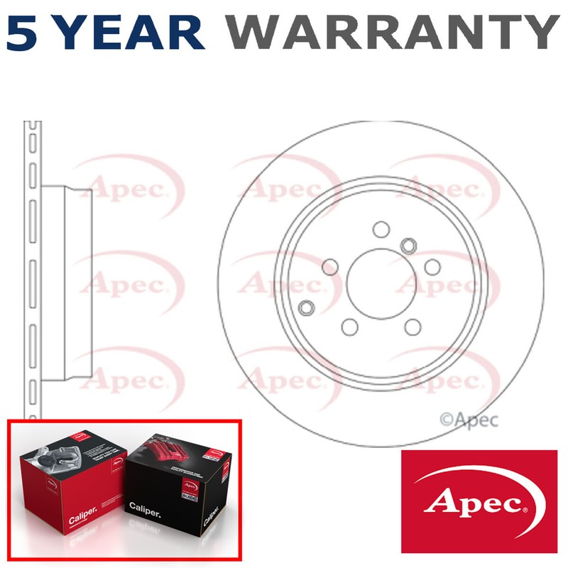 Apec Rear 1x Brake Disc Fits Land Rover Range 2009-2012 4.4 D 4.9 LR011891